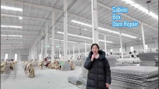 Baraj Restorasyonu Güçlü İstinat Duvarı İçin Hesco Bariyer Üretimi Gabion Kutusunun Ordu Kullanımı