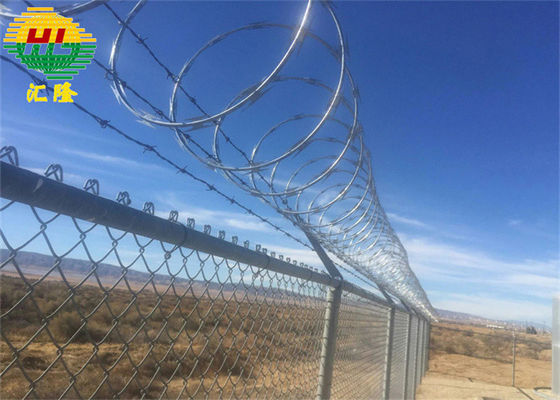 Dış Mekan Kırpılmış 2.5mm Jilet Akordeon Dikenli Tel Galvanizli Çelik Aşınma Önleyici