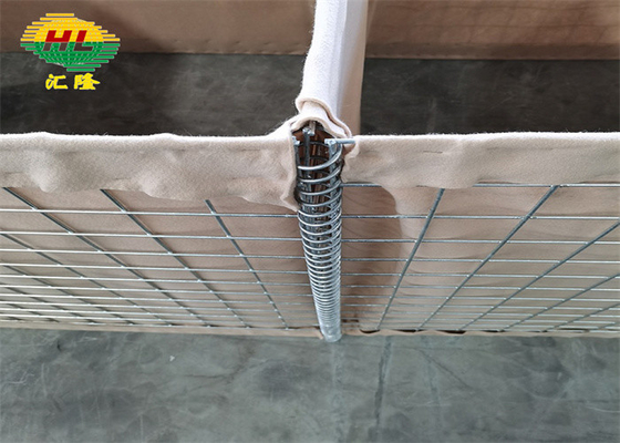 1*1*10m 75*75mm Mesh Hesco Tower Askeri için sıcak daldırılmış galvanize edilmiş