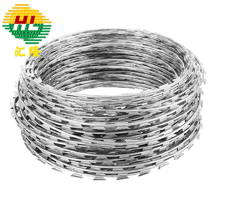 BTO-18 Silahlı Savunma ve Sınır Güvenliği için Galvanizli Çelik Concertina Telaş Tel Çit