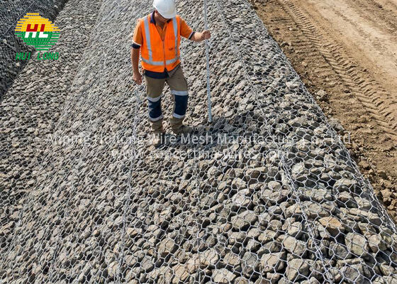 Muros De Gaviones Hexagonales Galvanizados 2x1x1m Gran Stock Proyectos Ingenieria Muro Contencion Carretera Envio Rapido