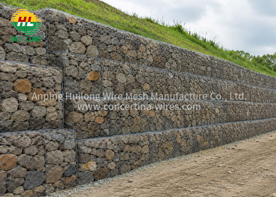 Galvanizli Altıgen Gabion Kafes 2x1x1m Geniş Stok Mühendislik Projeleri Yamaç Koruma İstinat Acil Sevkiyat