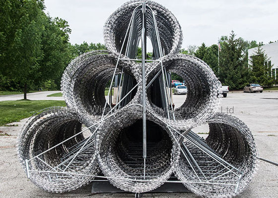 Çoklu Kullanımlar Concertina Jiletli Tel Çit 730mm Sıcak Daldırma Galvanizli